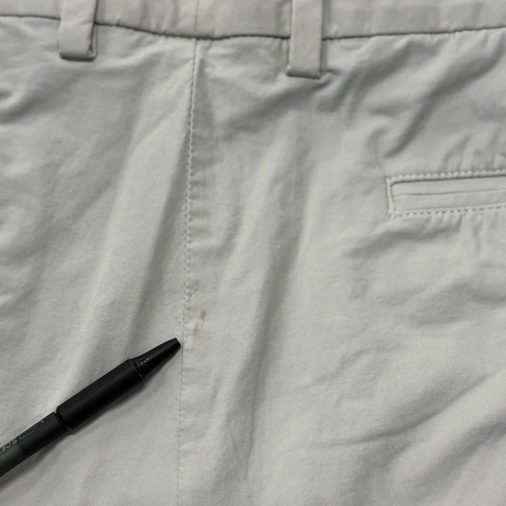 Vineyard Vines On The Go Shorts Men 40 OTG Light Gray Cotton Blend Stretch Chino - Picture 3 of 10